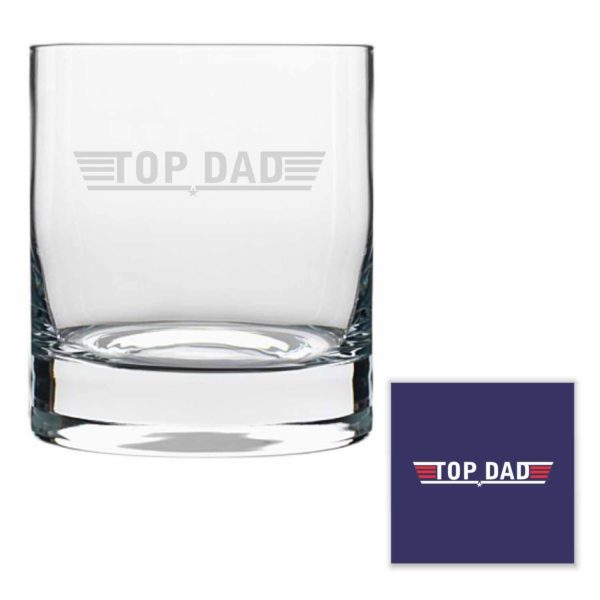 Top Dad Whiskey Glass