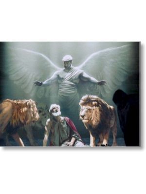 Daniel in the Lion's Den Bible Lord Jesus Christ Wall Paintings Frame