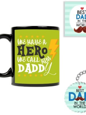 We Have a Hero We Call him Daddy Combo Set of 3 - Mug, Coaster, Keychain