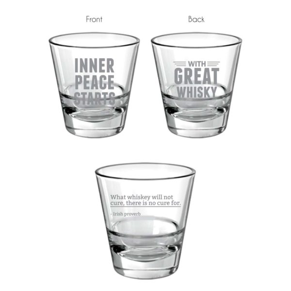 Whiskey Brings in Peace Whiskey Glasses - Set of 2