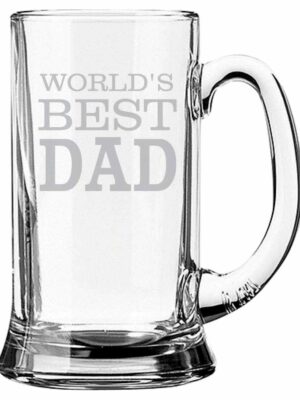 Engraved Worlds Best Dad Beer Mug