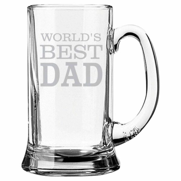 Engraved Worlds Best Dad Beer Mug