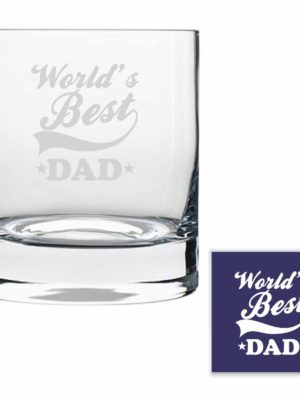 World's Best Dad Whiskey Glass