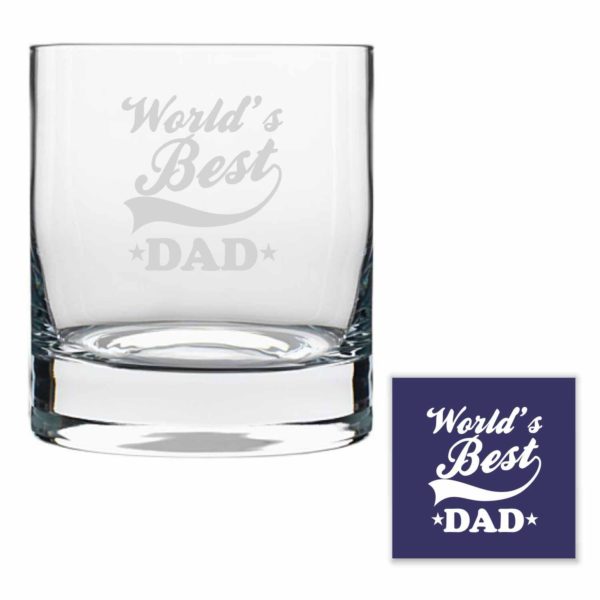 World's Best Dad Whiskey Glass