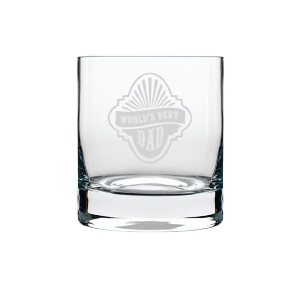 Moustache Awesome Dad Whiskey Glass