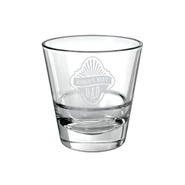 Moustache Awesome Dad Whiskey Glass