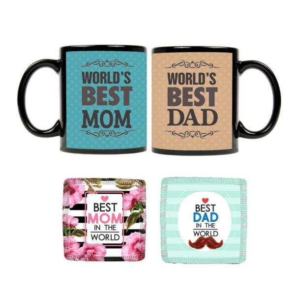 Worlds Best Mom Dad Couple Coffee Mug
