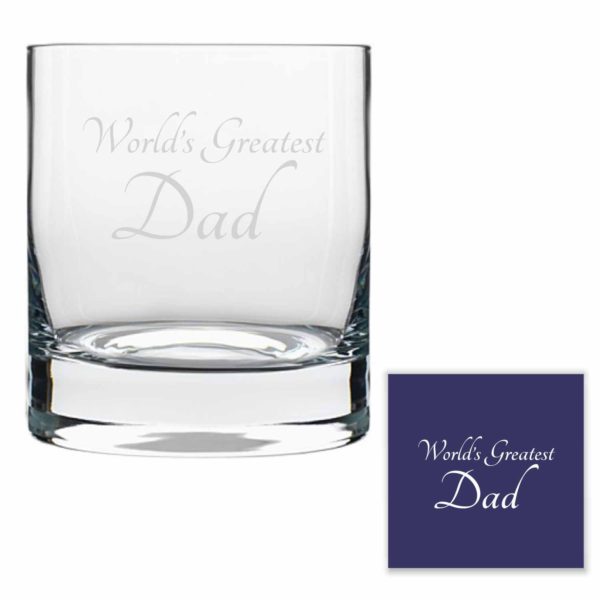 World's Greatest Dad Whiskey Glass