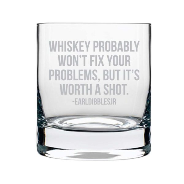 Worth a Shot Engraved Whiskey Glass