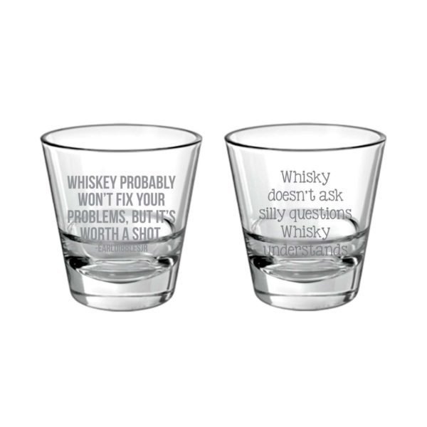 Worthy Whisky Engraved Whisky Glasses - Set of 2