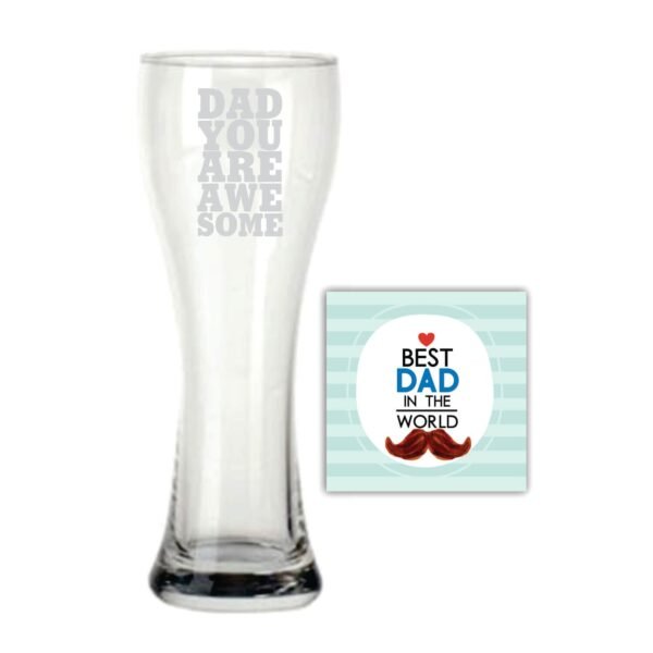 Best Dad in the World Beer Pilsner Glass