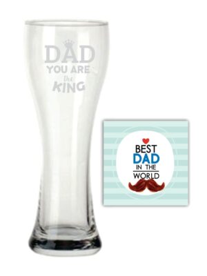You are King Dad Beer Pilsner Glass