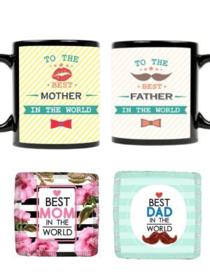 Best Mother Father in The World Couple Coffee Mug