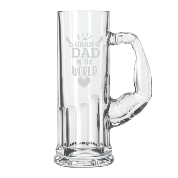 Best Grandad in the World Engraved Beer Mug