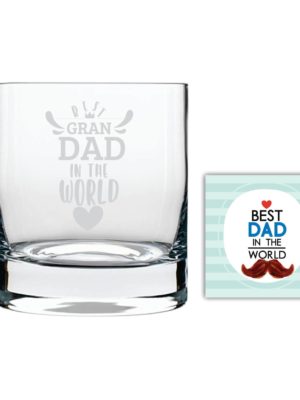 Best Grandad in the World Whiskey Glass