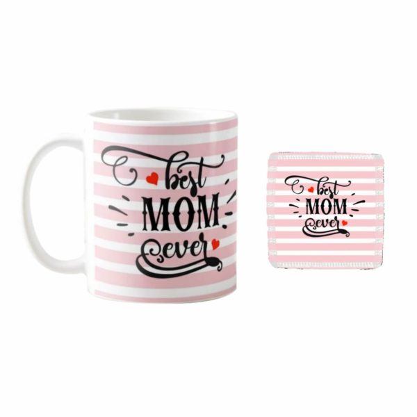 Gifts for Mom, Floral Best Mom Ever Mug