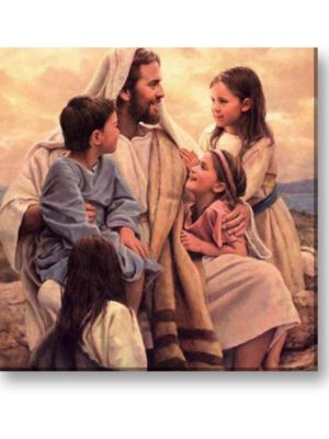 Joyful Lord Jesus Christ Canvas Wall Painting Frame