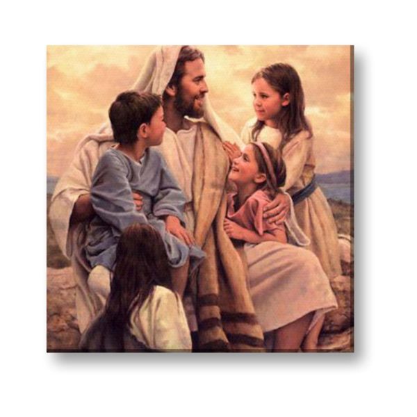 Joyful Lord Jesus Christ Canvas Wall Painting Frame