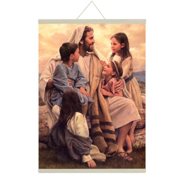 Joyful Lord Jesus Canvas Scroll