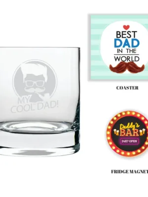 Cool Dad Engraved Whiskey Glass