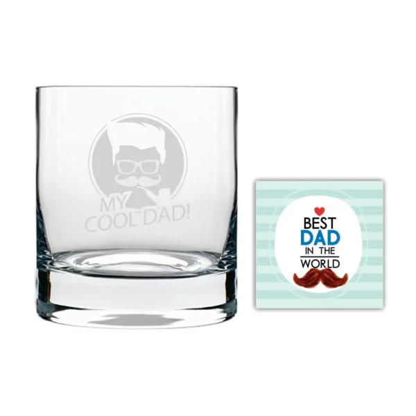 Cool Dad Engraved  Whiskey Glass