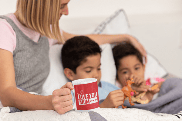 Hot Red Love You Mom Mug