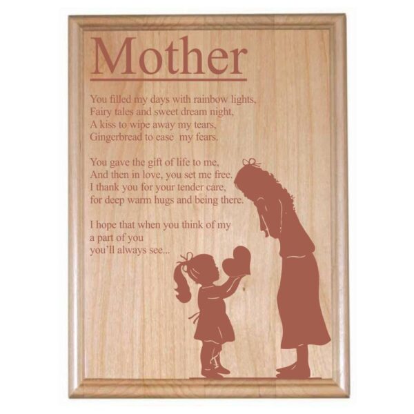 Most Beautiful Mom Engraved Plaque