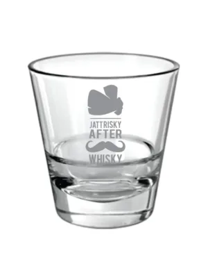 Jatt Risky After Whisky Engraved Whiskey Glass