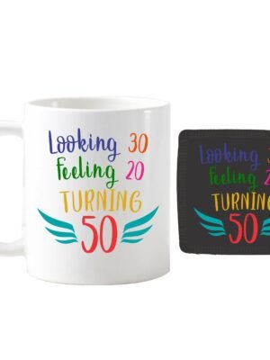 Personalized Turning 50 Feeling 20 50th Birthday Mug