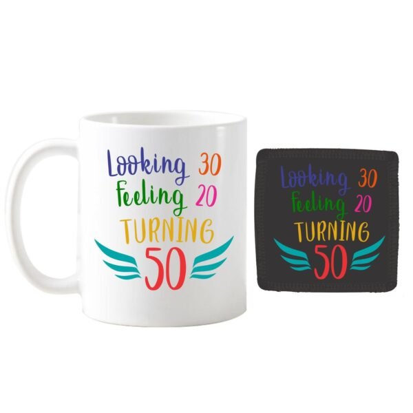 Personalized Turning 50 Feeling 20 50th Birthday Mug
