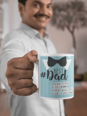 Bowtie Best Dad Combo Set of 3 - Mug, Coaster, Keychain