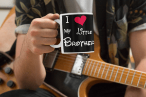 Birthday Gifts Combo, I Love My Little Brother Mug, Coaster Rakhi