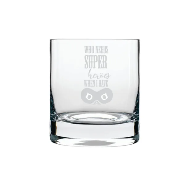 Super Dad Engraved Whiskey Glass