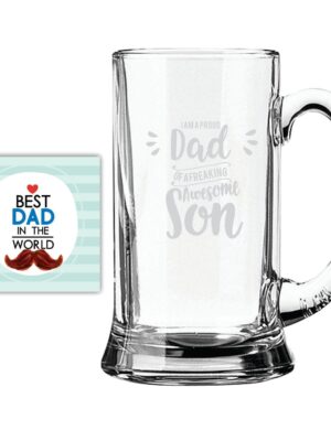 Proud Dad of a Freaking Awesome Son Beer Mug