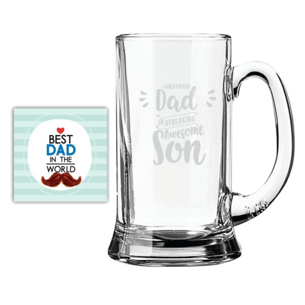 Bowtie Best Dad Beer Mug