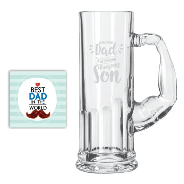 Bowtie Best Dad Beer Mug