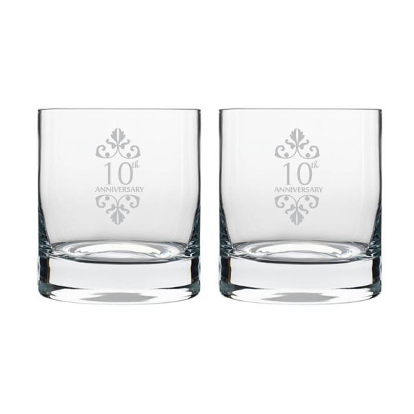 10th Anniversary Whiskey Glasses