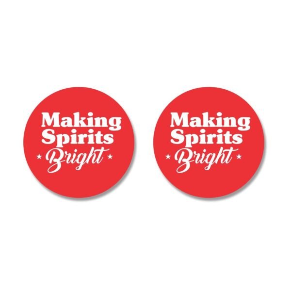 Making Spirits Bright Wine Glasses Set of 2