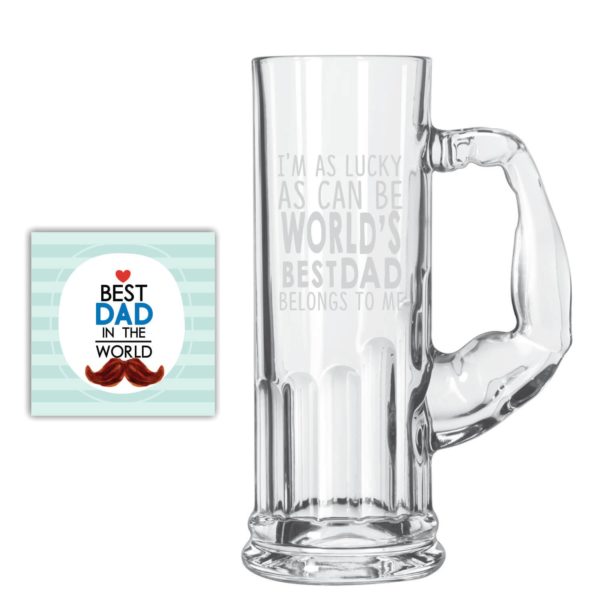 Bowtie Best Dad Beer Mug