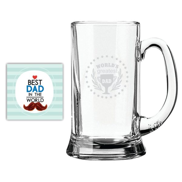 Bowtie Best Dad Beer Mug