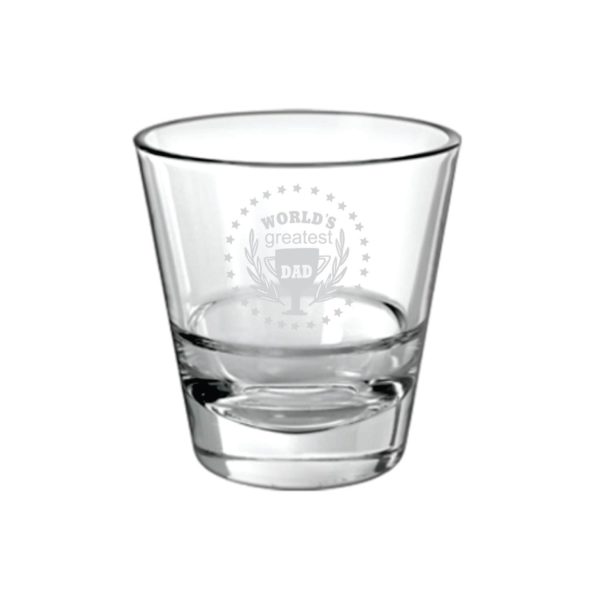 Moustache Awesome Dad Whiskey Glass