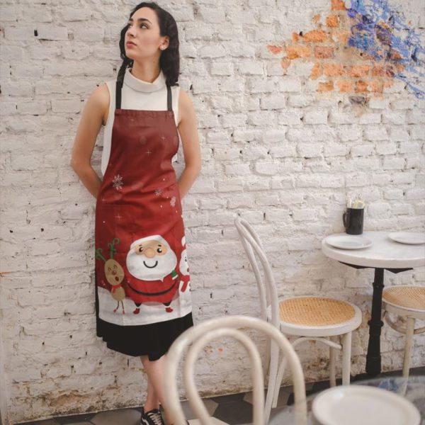 Santa And Friends Printed Christmas apron