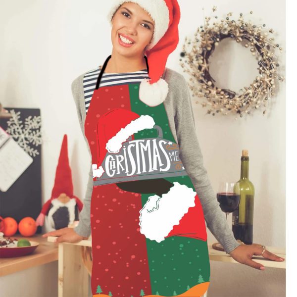 Merry Christmas Printed Christmas apron