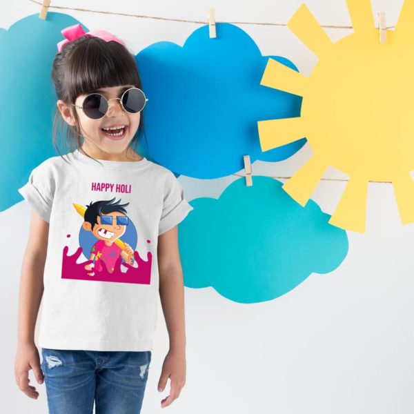 Holi Kids T-Shirts Printed Naughty Kids