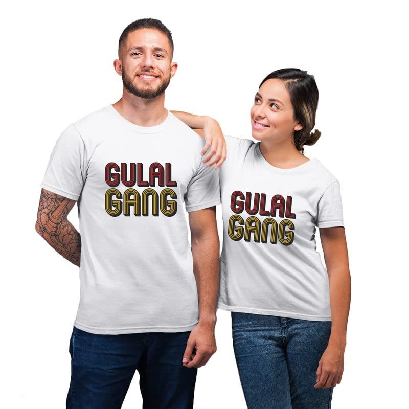 TheYaYaCafe Holi Couple T-Shirts Gulal Gang Drifit Men Women