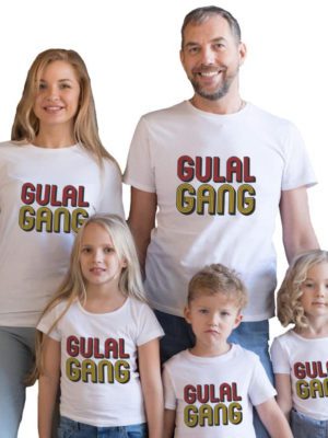 Holi Family T-Shirts Printed Gulal Gang