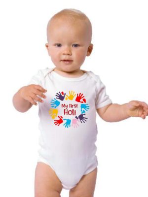 My First Holi Kids Onesie Infant Baby Romper