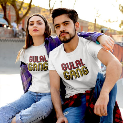 Gulaal Gang Matching Holi Couple T-shirts