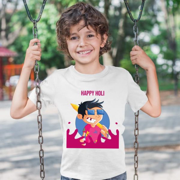 Holi Kids T-Shirts Printed Naughty Kids