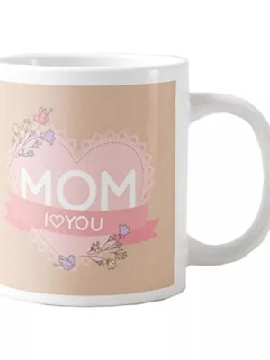 TheYaYaCafe Yaya Cafe Birthday Gifts for Mom Mother, I Love You Mom Coffee Mug for Mother, Coaster Combo Set of 2